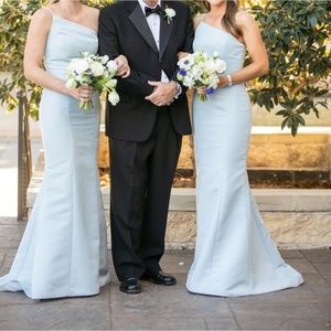 Amsale Cecilia bridesmaid dress size 4 color “ice”